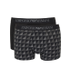 Emporio Armani Set di 2 boxer, maglia mista, nero Emporio Armani Set di 2 boxer, maglia mista, nero