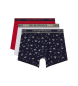Emporio Armani Set 3 Boxershorts navy, rot, weißes Band
