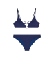 Emporio Armani Bikini Lurex granatowe