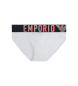 Emporio Armani Kratke hlače z velikim logotipom ASV bele barve