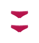 Emporio Armani Pack of two pink Essential ASV logo organic cotton panties