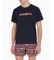 Emporio Armani Camiseta de playa logotipo estampado ASV
marino