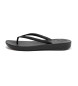 Fitflop iQushion zwarte teenslippers