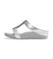 Fitflop Pearls-and-Crystal Fino Sandals H-Bar Slides silver