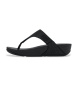Fitflop Lulu Shimmerglitz Toe-Post Sandals preto
