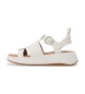 Fitflop F-Mode Fisherman lädersandaler vit