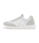 Fitflop Retro Q FF Metallic sneakers i läder vit, silver