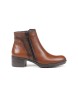Fluchos ankelstøvler i læder F1367 Medium brun -Højde hæl: 5cm