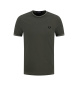 Fred Perry T-shirt com rebordo de duas riscas verdes