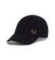 Fred Perry Pique Klassieke Pet zwart