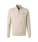 Fred Perry Beigefarbenes Sweatshirt mit halbem Reiverschluss