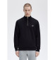 Fred Perry Sweater met halve rits zwart