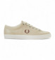 Fred Perry Baseline beige träningsskor i läder