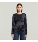 G-Star Slim T-shirt met alloverprint groen