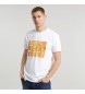 G-Star T-shirt com gráfico gradiente branco