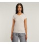 G-Star Stripe Eyben Slim V-Neck2.0 T-shirt pink