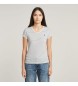 G-Star Stripe Eyben Slim V-Neck2.0 T-shirt blue