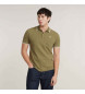 G-Star Polo Dunda verde a righe slim