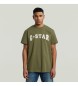 G-Star Camiseta Felt Logo verde