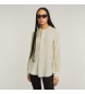 G-Star Half placket beige blouse