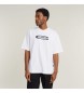 G-Star T-shirt boxy avec logo Old skool blanc