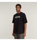 G-Star Old skool logo boxy t-shirt zwart