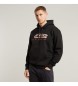 G-Star Sweat à capuche avec logo Old Skool noir