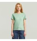 G-Star T-shirt Overdyed Front Seam zielony