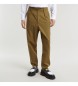 G-Star Plisirane hlače Chino Relaxed Trousers rjave barve