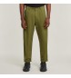 G-Star Calas cnicas relaxadas com pregas Chino verde