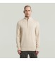 G-Star Premium Core Half Zip beige jumper