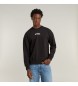 G-Star Photo Back Print Sweatshirt solta preta