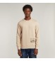 G-Star Felpa beige con grafica di spedizione