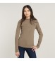 G-Star Slim Rib Mock T-shirt marron