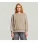 G-Star Felpa beige lavata con scritta A-line