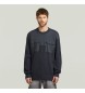 G-Star Navy Woven Mix jumper
