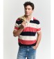 Gant Polo de piqu de rayas en bloques multicolor