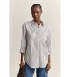 Gant Chemise en popeline classique à rayures Relaxed Fit blanc