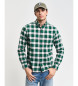 Gant Regular Fit Checked Shirt With Herringbone Pattern green