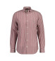 Gant Bordeaux gestreept popeline Regular Fit overhemd