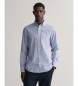 Gant Camisa Regular Fit de popelina Banker Stripe azul