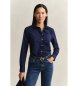 Gant Chemise Slim Fit en popeline marine
