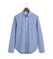 Gant Gestreiftes Slim Fit Popeline Hemd blau