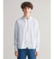 Gant Shield striped poplin shirt blue