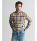 Gant Regular Fit Oxfordskjorta Archive Checked Gul, Marin