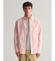Gant Regulär geschnittenes Oxford-Hemd in Rosa mit feinen Streifen