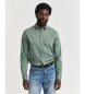Gant Klassisches Hemd in Regular Fit aus grünem Popeline