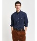 Gant Regular Fit Shirt with navy micro print