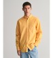 Gant Regular Fit Hemd aus Baumwolle und Leinen gelb