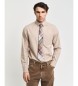 Gant Regular Fit beige marl flannel fleece shirt